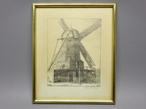 Série de 9 gravures de moulin G.Vandenbergue