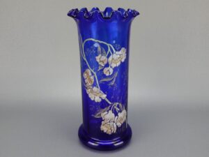 Vase émaillé Legras décor floral