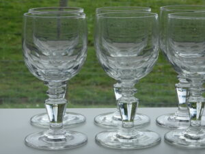 Portieux Meisenthal série 6 anciens verres apéritif